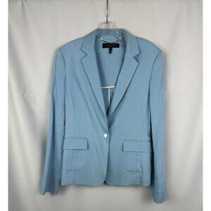 Rag & Bone Lucy One-Button Linen Blazer Jacket Blue Size 2 US